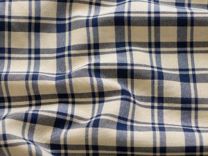 Canvas Rips Swafing Condor ca. 280 cm extra breit - Karos - beige-blau