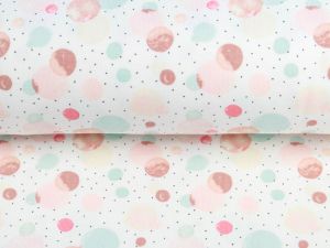 Jersey Cotton - Bubbles - weiß