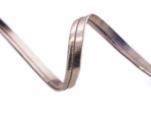 Paspelband Biese aus Kunstleder ca. 10 mm - metallic roségold