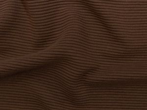 Jersey Ottoman Querrippe - uni - rost braun