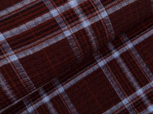Webware Viskose Washed Checks - Kariert - braun