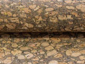 Kork Coupon ca. 50 cm x 65 cm - Goldfarbenestrukturen