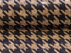Kork Coupon ca. 50 cm x 65 cm - Hahnentritt-Muster