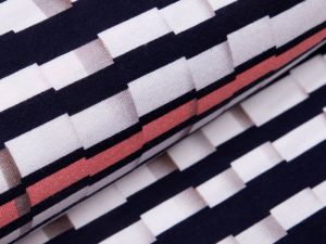 Viskose Jersey - abstraktes Muster -  rosa