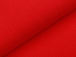 Musselin Baumwolle Hydrofiel Double Gauze - uni rot