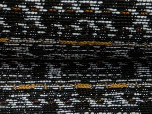 Mantelstoff in Wolloptik mit Glitzer -  kurze Striche - olive
