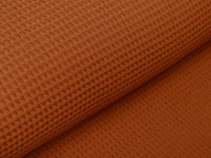 Waffelpiqué Baumwolle - Waffeloptik - uni altorange