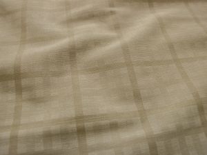 Webware Leinen - Baumwolle - Karomuster - beige