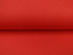Feinripp Jersey Sanetta  - uni tomatenrot