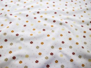 Jersey - kleine Blümchen - weiß