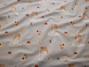 Jersey - niedliche Rehe - hellgrau