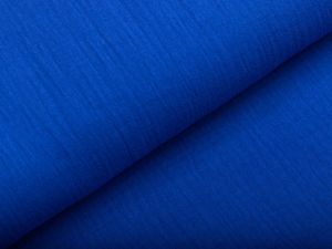 Baumwoll Musselin Double Gauze - uni kobaltblau
