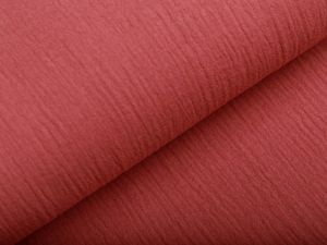 Baumwoll Musselin Double Gauze - uni altrosa
