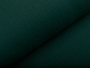 Baumwoll Musselin Double Gauze - uni flaschengrün