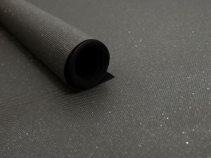 Struktur Kunstleder mit Glitzereffekt  Coupon ca. 50 cm x 65 cm - uni grau