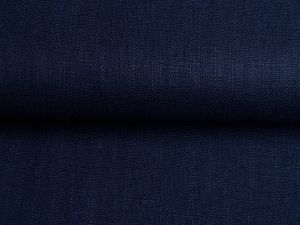 Reines Leinen gewebt - washed - uni marine