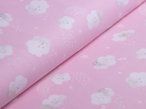 Jersey Swafing - Little Spring - niedliche Wolken - rosa