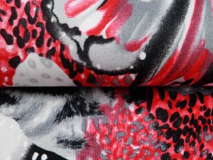Jersey Viskose - wunderschöne Schmetterlinge - grau