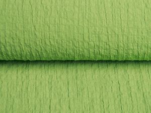 Gewebter Crinkle Stoff Abby gecrasht - uni altgrün