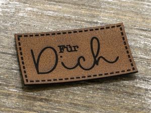 Label Kunstleder KDS - Für Dich   - braun