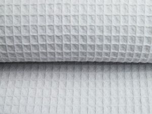 Waffelpiqué Baumwolle - Waffeloptik - uni helles grau