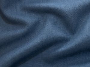 Leinen mit 18% Baumolle gewebt - uni jeansblau