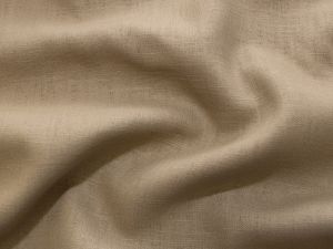 Leinen mit 18% Baumwolle gewebt - uni dunkles beige