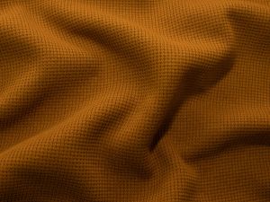 Jersey Waffelstrick - Waffeloptik - ocker