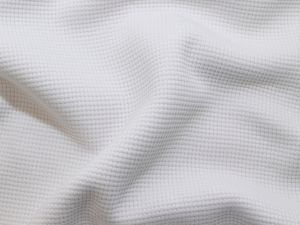 Jersey Waffelstrick - Waffeloptik - weiß