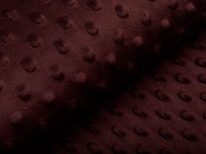 Wellnessfleece Minky mit Noppenprägung -  uni braun