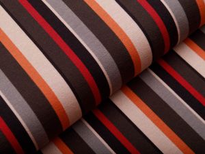Jersey Swafing Woody by Steinbeck - Streifen - schwarz/weinrot/orange