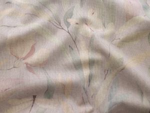 Canvas Swafing Christel - Blätter und Schmetterlinge in Wasserfarbenoptik - flieder-beige