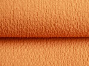 Gewebter Crinkle Stoff Viskose Bubble gecrasht - ocker
