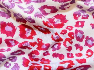 Jersey Baumwolle Swafing Madrid - Animalprint - weiß - pink