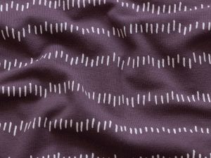 Jersey - aufgereihte Streifen - mauve