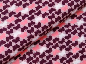 Webware Viskose Butterflies by lycklig design - Schmetterlinge - altrosa