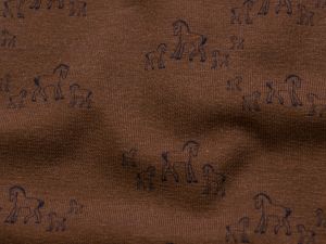 Jersey Digitaldruck Lovely Mustangs by House of Inés - Pferdefamilie - braun