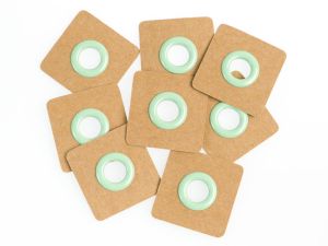 Aufnäh-Ösen auf SnapPap 8mm 4 Stück - uni mint