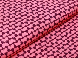 Webware Viskose Butterflies by lycklig design - Schmetterlinge - bordeaux