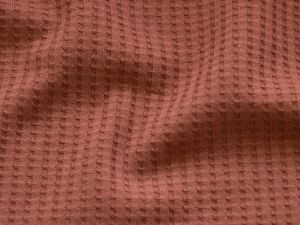 Leichter Waffeljersey - uni rotbraun