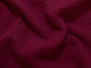 Baumwoll Musselin Double Gauze uni beere