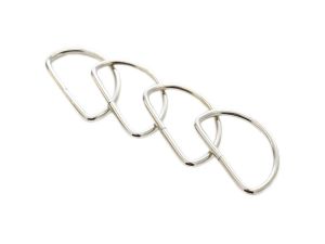 4 Halbrundringe / D-Ringe 25 mm - silberfarben 