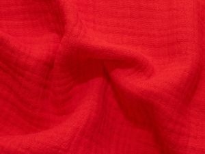Baumwoll Musselin Double Gauze - uni rot