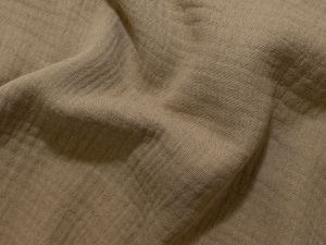 Baumwoll Musselin Double Gauze - uni schlamm