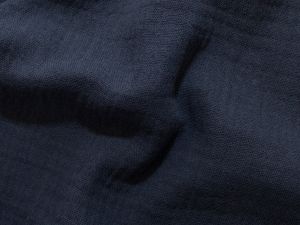 Baumwoll Musselin Double Gauze uni nachtblau