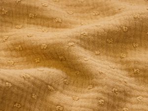 Musselin Baumwolle Double Gauze Dobby 130 gr/qm - schlamm