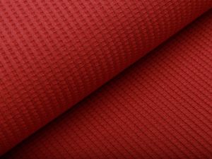 Leichter Waffeljersey - uni helles bordeaux