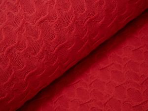 Sommerstrickstoff - unregelmäßig verstrickte Ellipsen - rot