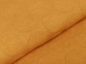 Struktur Strickstoff - 3D-Kreise - uni ocker