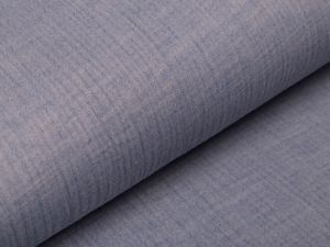Musselin Baumwolle Hydrofiel Double Gauze Doubleface - meliert blau